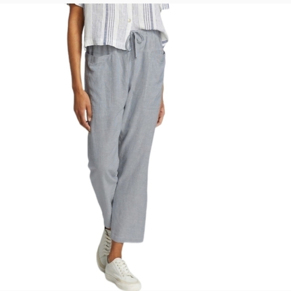 Rails Darby Linen Blend Pants in blue Size Medium - Picture 2 of 9